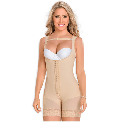 MID-THIGH FAJA WITH BACK COVERAGE AND WIDE STRAPS F0065