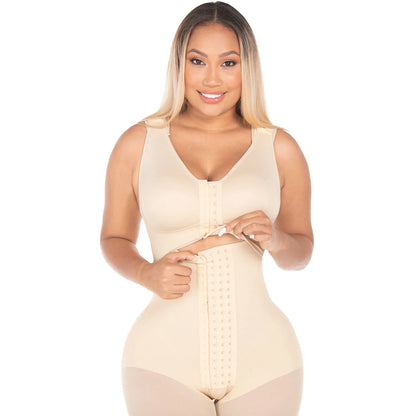 HOURGLASS TYPE KNEE-LENGTH FAJA WITH BRA F00470