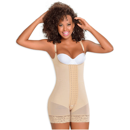 Fajas MYD 0083 Mid Thigh Bodysuit Body Shaper for Women / Powernet - Pal Negocio